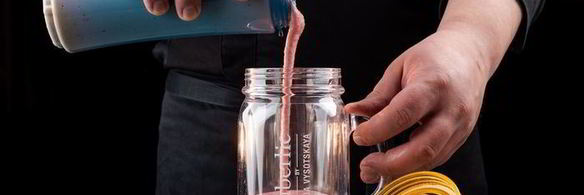 фруктово-творожный смузи с семенами чиа