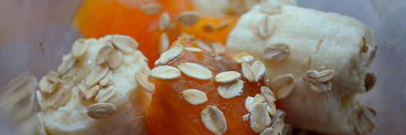 смузи с бананом и хурмой