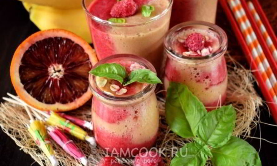 Рецепт смузей с малиной и красным апельсином