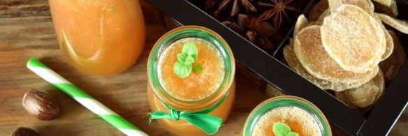 смузи с засахаренным имбирем