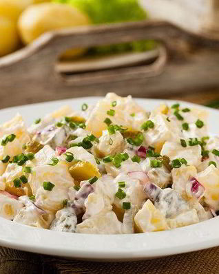 Картофельный салат с домашним майонезом