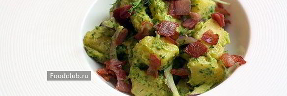 картофельный салат с йогуртовым соусом