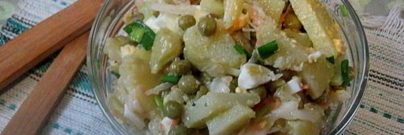 картофельный салат с квашенной капустой