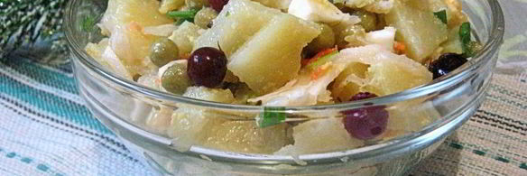 картофельный салат с квашенной капустой
