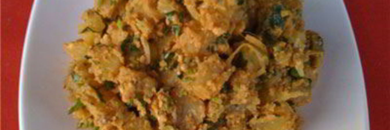 Картофельный салат с орехами