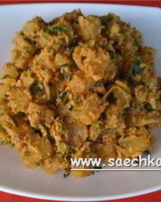 Картофельный салат с орехами