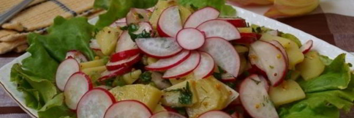 Картофельный салат с редисом
