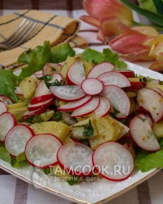 Картофельный салат с редисом