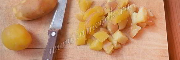 картофельный салат с щавелем