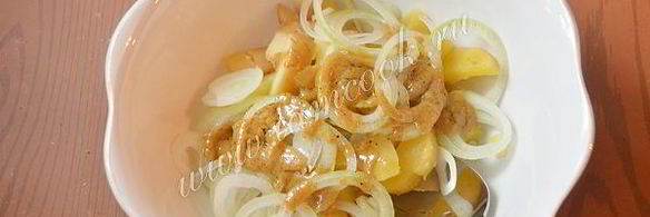 картофельный салат с щавелем