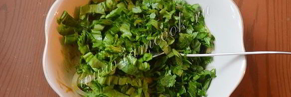 картофельный салат с щавелем