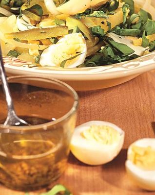 Картофельный салат со щавелем