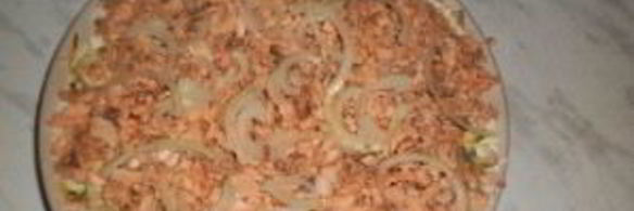 салат из картофеля с копченой горбушей