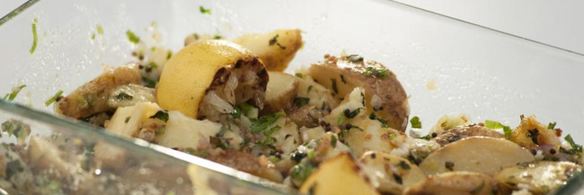 салат из картофеля с печеными лимонами