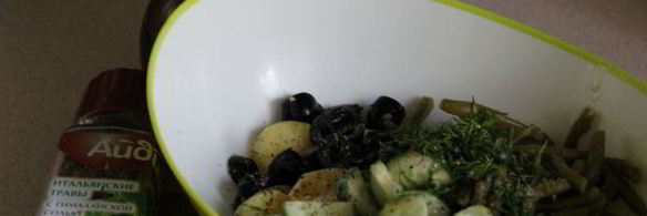 салат из молодого картофеля со стручковой фасолью