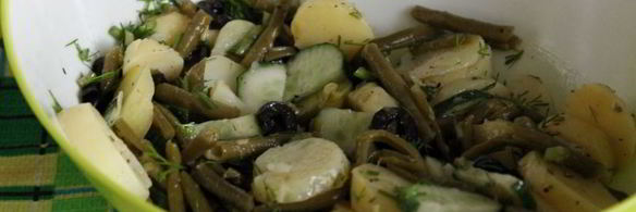 салат из молодого картофеля со стручковой фасолью