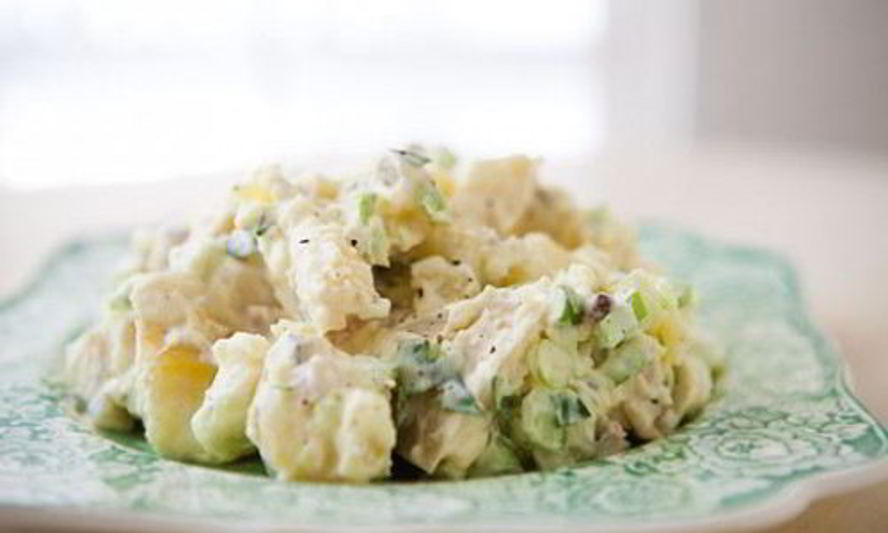 Рецепт салата картофельного под соусом по-татарски