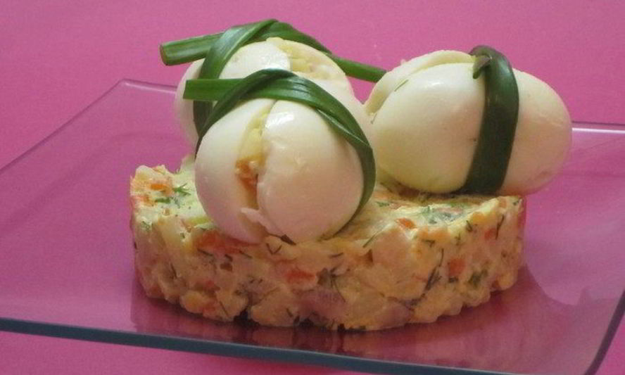 Рецепт салата картофельного с сельдью