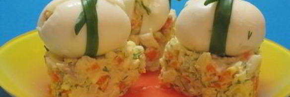 салат картофельный с сельдью