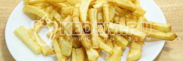 салат с картофелем фри новогодние мотивы