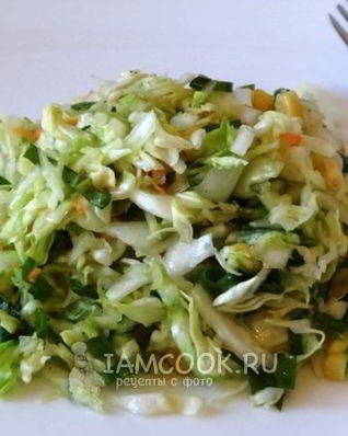 Легкий капустный салат к шашлыку