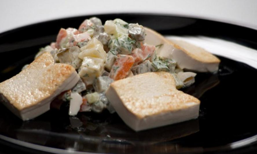 Рецепт постного салата оливье