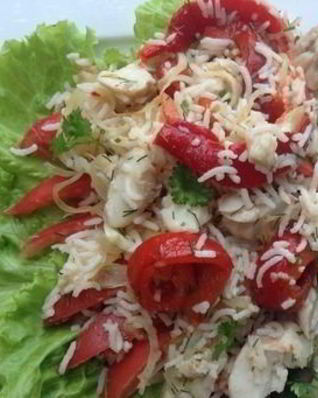 Рыбный салат из сайры