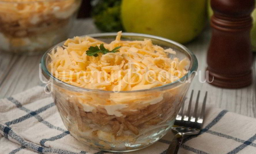 Рецепт салата французского с яблоком