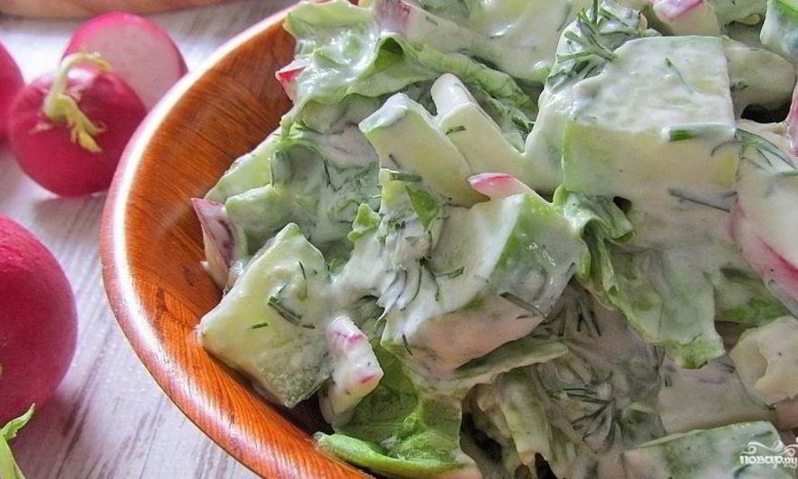 Рецепт салата из авокадо и редиса