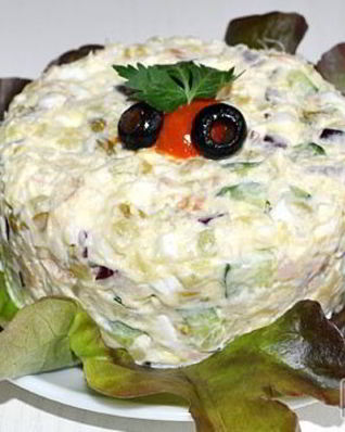 Салат из копченой трески