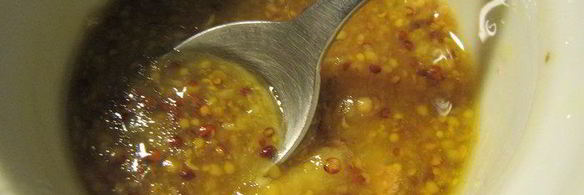 салат из креветок с горчичной заправкой