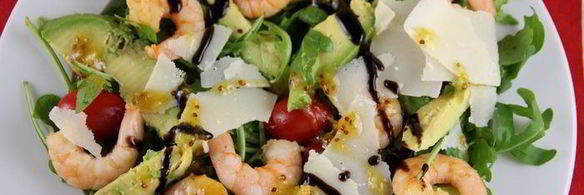 салат из креветок с горчичной заправкой