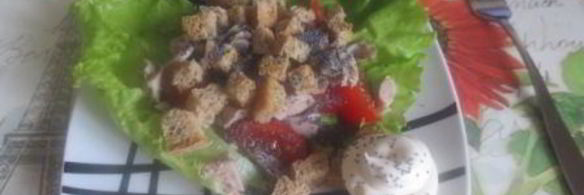 салат из курицы с маковой заправкой