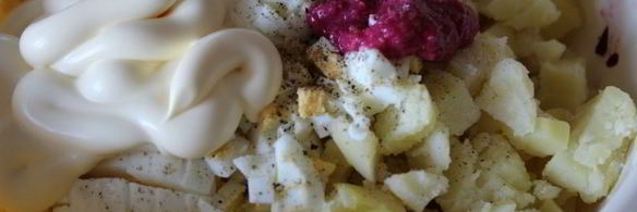 салат из зимних овощей с яйцом и фасолью