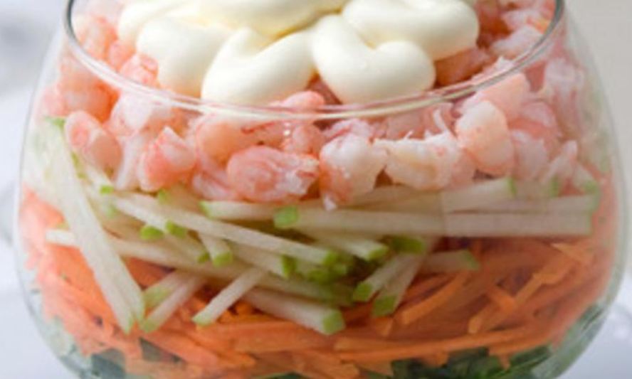 Рецепт салата-коктейля из креветок