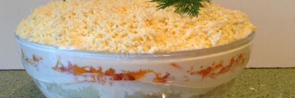 салат мимоза с сайрой