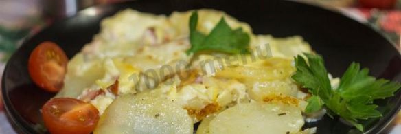 картошка под шубой в духовке