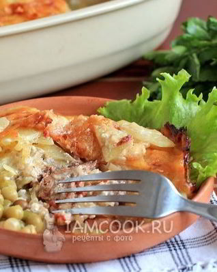 Мясо под шубой в духовке