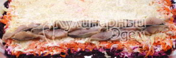 салат-рулет селедка под шубой