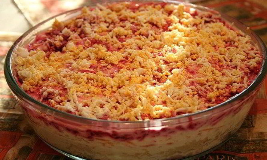 Рецепт сельди под шубой с яблоком