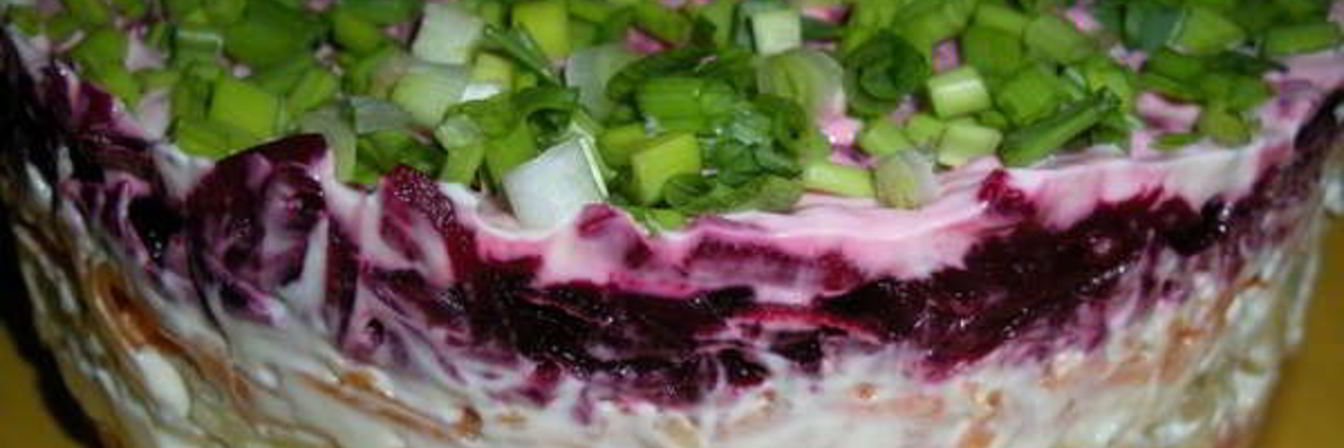 Селедка под шубой с семгой