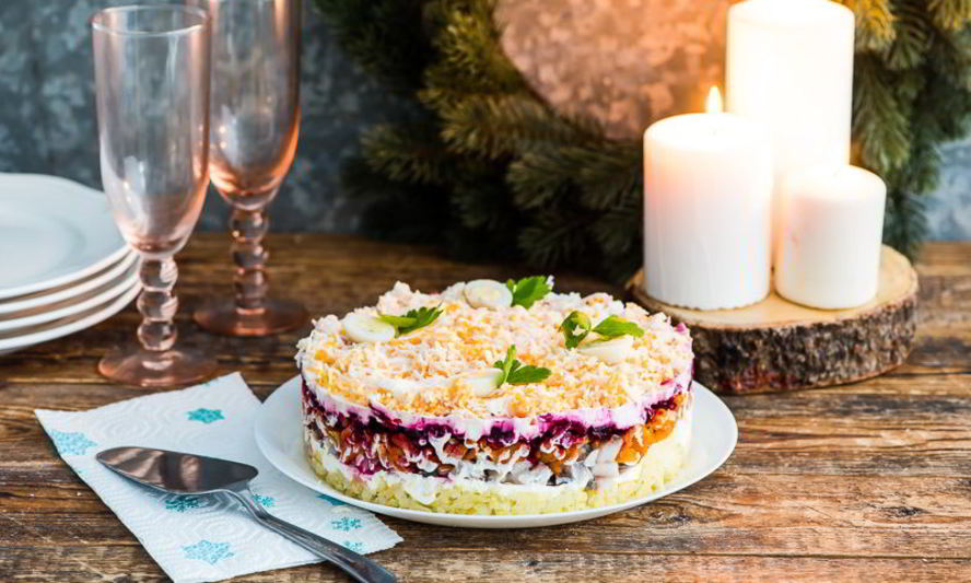 Рецепт селедки под шубой с яблоком