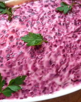 Селедка под шубой со сметаной