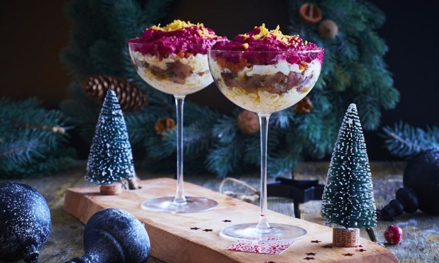 Рецепт селедки под шубой в бокалах