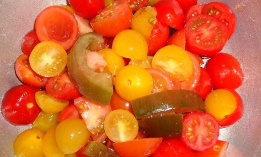 Рецепт салата с черри и салатной смесью