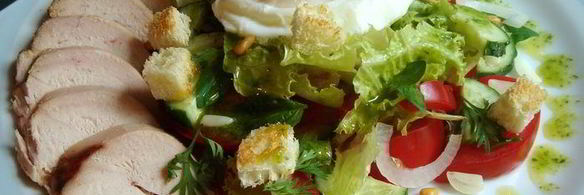 салат с копченой куриной грудкой