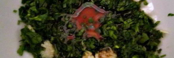 салат с креветками и фунчозой