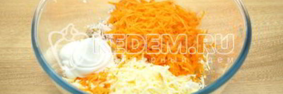 салат с курицей и морковью