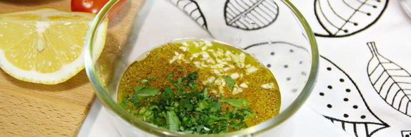 салат с кускусом и креветками