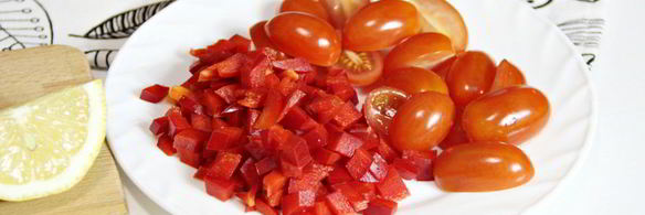 салат с кускусом и креветками